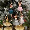 Christmas Ornaments Stree Decoration Girl Bithday Gift Xmas Plastic Hanging Decoration Dancing Silver Tutu Ballerina Christmas Gifts