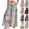 Women High Waisted Wide Leg Pants Casual Flowy Palazzo Pants Floral Print Trousers With Pocket