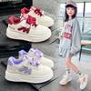 Classmate Girls Board Shoes 2025 Spring and Autumn New Children's Little White Shoes Soft Sole Breathable Sports Shoes Elementary School Students Ve
