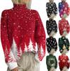 Christmas Sweatshirts For Women Knit Sweater Cute Shirt Fall Turtleneck Pullover Tops