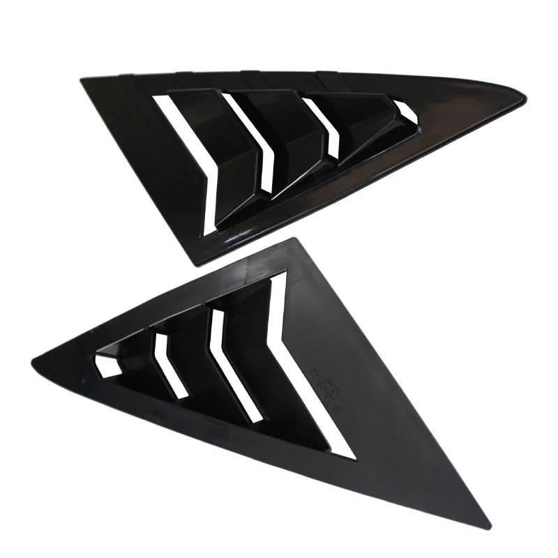 For VW Golf 7 MK7 MK7.5 2013~2019 Car Front Triangle Window Louver Side Shutter Blind Shades Cover Trim Sticker Vent Carbon Auto