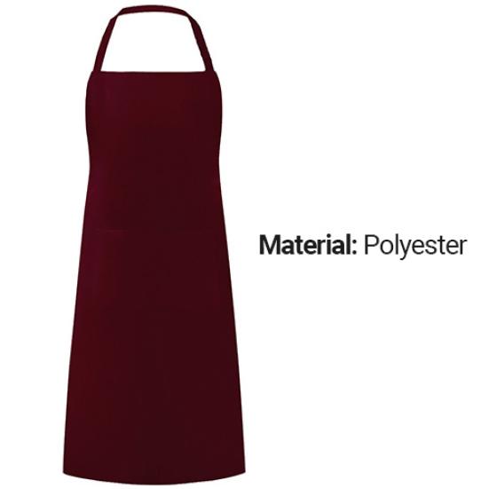 Unisex Simple Pure Color Kitchen Restaurant Bib Cooking Apron with Pocket