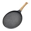 Yousheng Granite Tortilla Pan Non-Stick Frying Pan for Pancakes Dumplings High Temperature Resistant Skillet Flat Pan with Handle