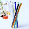 8Pcs Borosilicate Glass Straws Reusable Smoothie Straws Easy To Clean Colored Glass Drinking Straws for Milkshake Juice Drinking