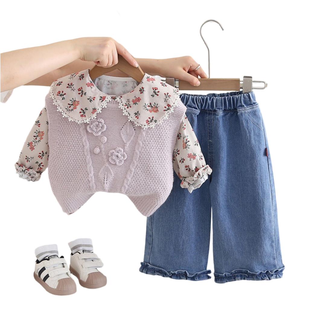 Kids Casual Long-Sleeve Set, Comfortable Daily Wear Outfits
