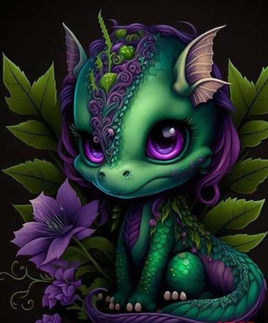 Diamond Painting Dragon Baby New Arrival 2023 Diamond Embroidery Cartoon 5d Mosaic Picture Full Drill Square Round Craft
