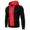Men's Classic Color Block Patchwork Long Sleeve Hooded Sweatshirt