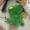 26CM Cute Little Green Dinosaur Plush Toy Short Hair Soft Funny Four Eyes Dinosaur Baby To Children's Birthday Christmas Gift