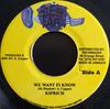 7inch Record KIPRICH - We Want Fi Know NONE Fresh Ear 2004 Jamaica Reggae, Ska & Dub Used