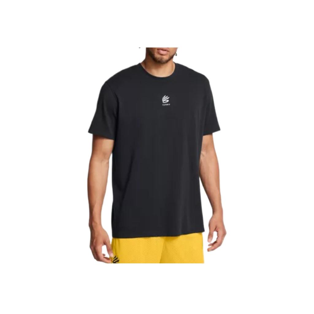 Under Armour Curry Series Logo Moisture-Wicking Crew Neck T-Shirt Men Tops Black 1387107-001