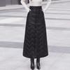 Women's 2023 Winter High-Waist A-Line Down Skirt - Thick, Warm & Long
