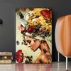 Profile Woman Flower Art Posters and Prints Canvas Paintings Wall Art Pictures for Bedroom Living Room Decoration Cuadros No Frame