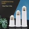 Plastic Lamp Holder Base White Light Bulb Adaptor Lighting Parts Extend Extension Socket