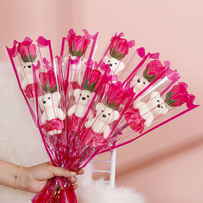 1/5/8pcs Scented Flower Soap Roses Wedding Favors Simulated Flower Mother's Day Single Stem Artificial Rose Valentine's Day