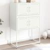 VidaXL White Buffet 68.5x38.5x107 Cm Steel, Cabinet, Sideboard, Storage Cabinet, Cabinet, Cupboard, High Buffet, 846487