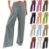 Women's Fashion Loose Casual Solid High Waist Wide Leg Pants Casual Pants