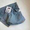 Commuter Large Capacity Denim Tote Bag Women Underarm Bag Work Shoulder Bag