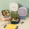 1300ml Portable Compartment Lunch Box Simple Striped Pattern Microwavable Bento Boxes or Kids Adults Picnic Breakfast Container