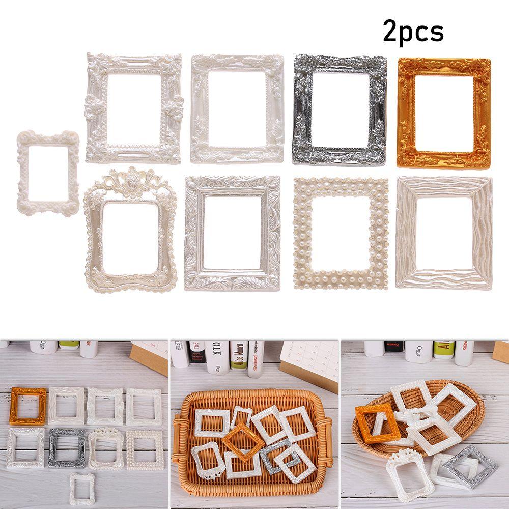 Resin Photo Frame Simulation Furniture Model Doll House Decoration Dollhouse Miniature Accessories