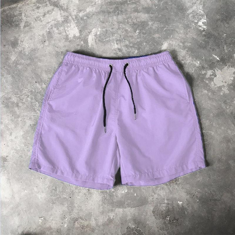 Summer Men's Casual Shorts Candy Colored Five Quarter Pants Men's Sports Loose Quick Drying Thin Beach Pants Shorts Men’s