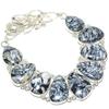 Pinolith Gemstone Handmade Ethnic 925 Silver Necklace 18" JCN367-21
