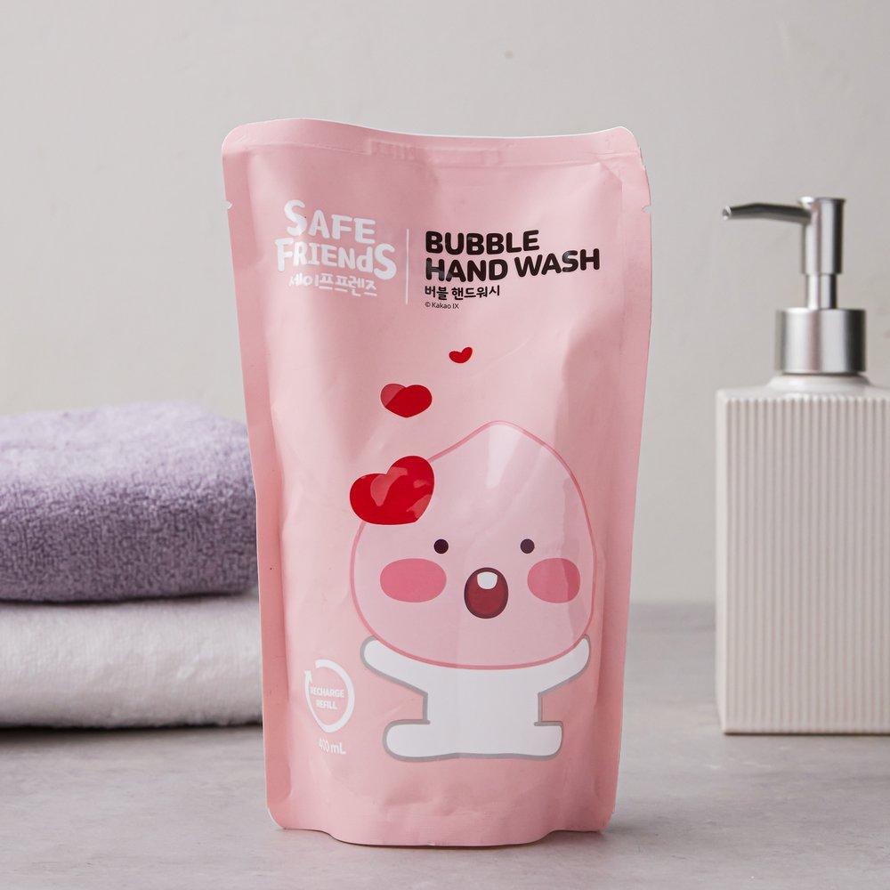 SAFE FRIENDS Kakao Hand Soap Little Peach Bubble Refill 400ml