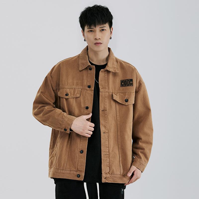 Retro Tooling Long Sleeve Jacket Trendy Brand American Retro Printed Jacket Top Versatile Loose Casual Shirt Men'S