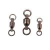 Steel Barrel Fishing Accessories Rolling Ball Bearing Fishing Connector Solid Ring Swivel Ring