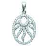 [K7707] - Silver Pendant 'Goddess' Silver White (rhodium-plated) - 18x14 Mm
