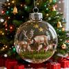 The Reindeer Family Christmas Ball Funny 3D Reindeer Hanging Decoration Plastic Christmas Ball Winter Ornaments for Xmas Tree Indoor Home Decor