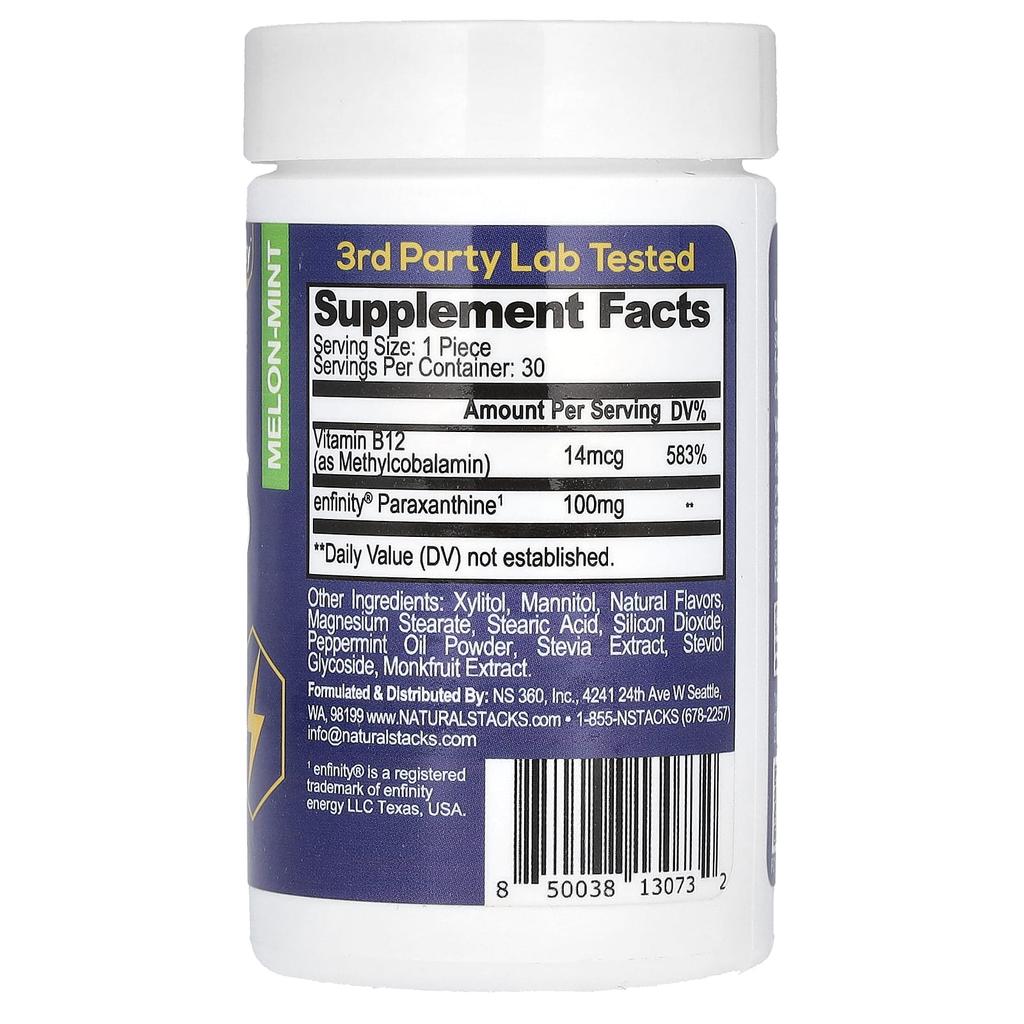 Focus Bites, Melon-Mint, Sugar Free, 30 Pieces