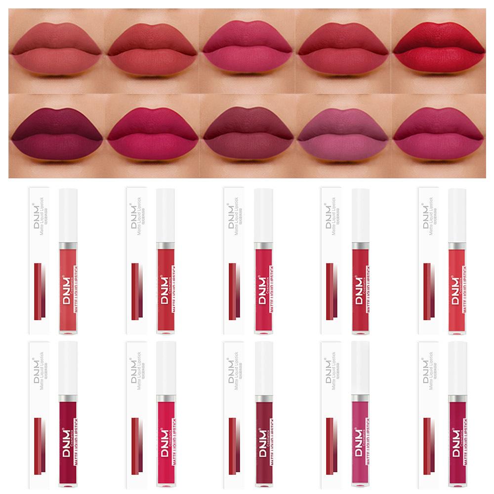 DNM 19 Colour Matte Lip Gloss Waterproof Long Lasting Non-Fading Lip Glaze Multicolour Non-Stick Lipstick