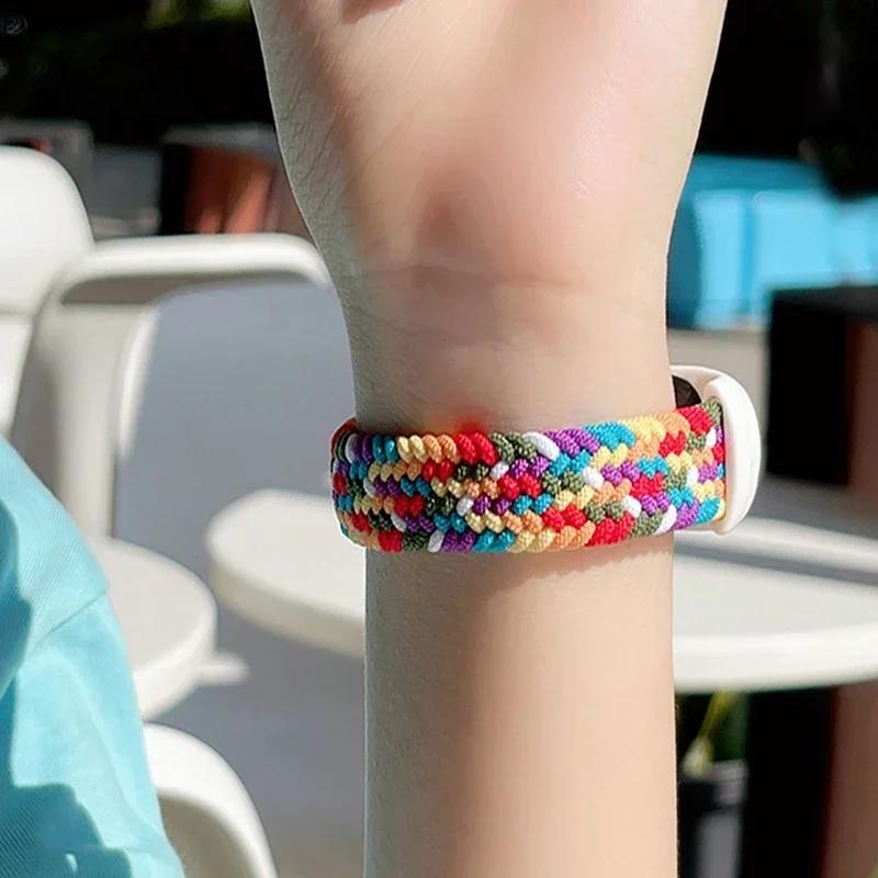 Bracelet for Xiaomi Mi Band 6 7 Strap Nylon Braided Solo Loop Pulseira Bracelet Miband5 Wristband Belt Correa Mi Band 5 4 3 6 7