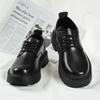 Men's Business Waterproof Black Leather Shoes Chef Shoes Men's Versatile Platform Work Shoes