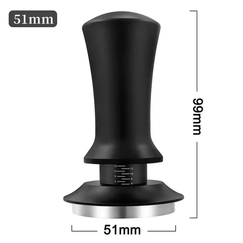 Coffee Tampers 15lb Spring Loaded Coffee Tamper Ripple Base Aluminum Self Leveling Espresso Tamper Coffeeware 51mm 53mm 58mm