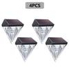 Solar Fence Lights Outdoor Garden Diamond Solar LED Wall Light IP65 Waterproof Garden Step Light for Terraces Railings