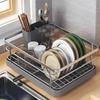 Dish Drying Rack Large Capacity Non-Slip Design Stable Auto-Drain Easy To Install Space-Saving