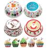 100pcs Christmas Cupcake Paper Cups Muffin Cupcake Liners Christmas Cake Mold Box Dessert Cake Decoration Baking Party Supplies