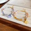 Osmanthus Cat Little Star Cat Weaving Bracelet Versatile Bracelet Best Friend'S Hand Rope Stackable Couple Jewelry