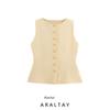 Araltay New Arrival Fashion Style Women's Fashion All-Match Button Knitting Vest Tops 4192157 725