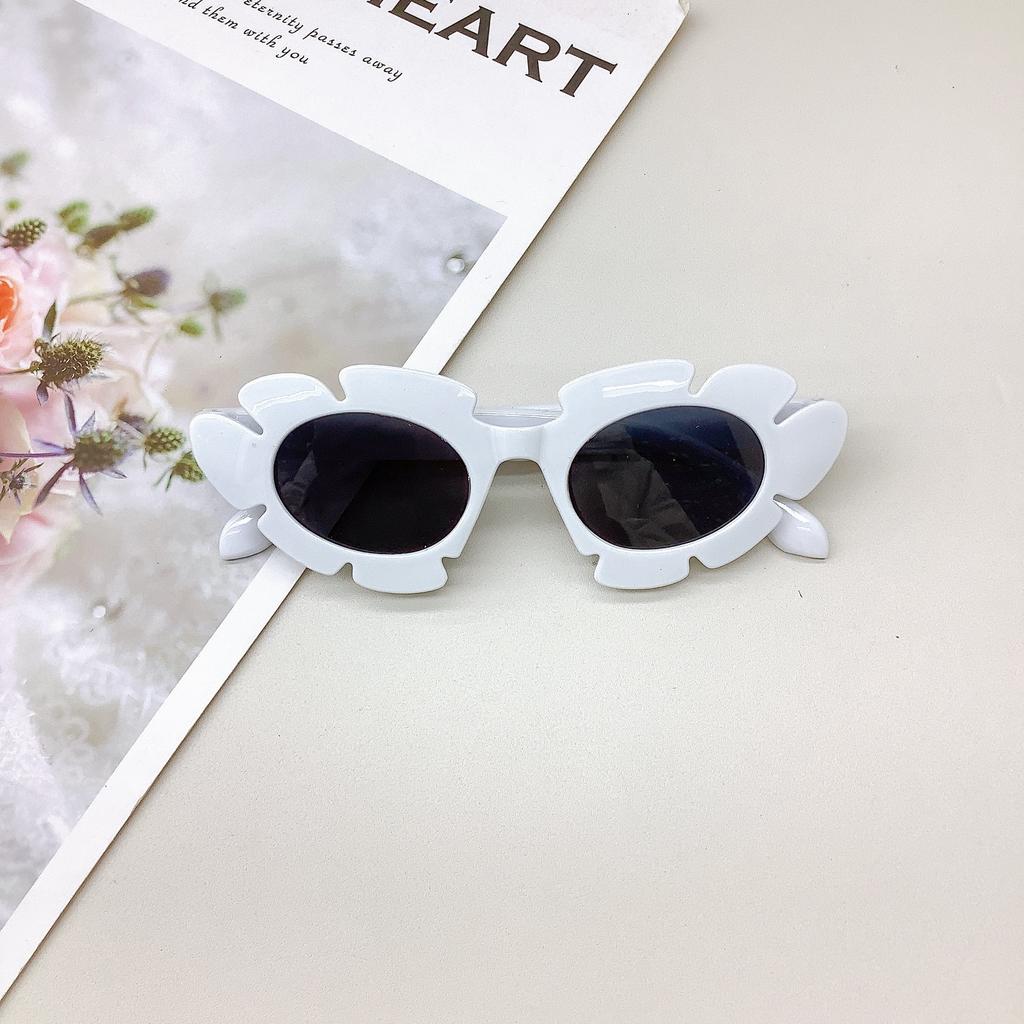 Travel Sunscreen Uv Protection Children'S Sunglasses Oval Frame Wave Cute Girls Sunglasses Sunshade Eye Protection Glasses