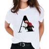 Fashion Summer Women's T-shirts 26 Letters Print Short Sleeve Tops Casual Loose Clothes Unisex T Shirt Oversized Y2k Female Tees