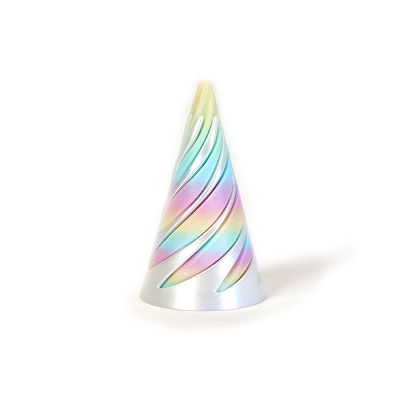 3D Printed Spiral Cone Toy Impossible Pyramid Passthrough Sculpture Pass Through Pyramid Fidget Mini Vortex Thread Illusion