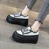 Fashion 2025 Top Quality 8cm Cow Genuine Leather Spring Casual Chunky Sneakers Women Vulcanize Shoes