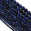 Blue Tiger Eye Round Stone Beads Loose Beads for Jewelry Making Bracelets Accessories 4-12mm DIY