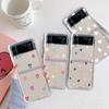 Case For Samsung Galaxy Z Flip 3 5G Funda Z Flip 4 Luxury Clear PC Hard Shockproof Back Phone Coque Love Heart