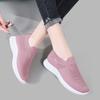 2025 Summer New Socks One Pedal Casual Breathable Women's Shoes Flying Woven Walking Shoes Mother Shoes Large Size Shoes