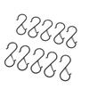10Pcs S Shaped Hook Hanging Hooks Iron with Safety Buckle for Closet Kitchen Home