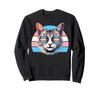 Transgender Pride Sunglasses Cat Retro Style Sweatshirt