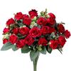 Ornament Simulation Plants Leaves Floral Arrangement Artificial Eucalyptus Rose Lifelike Flowers